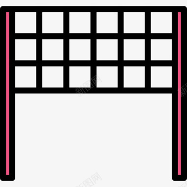 排球网户外活动9线颜色图标图标