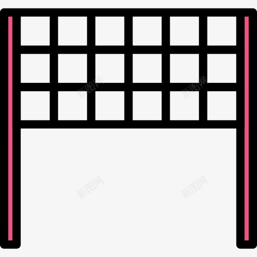 排球网户外活动9线颜色图标svg_新图网 https://ixintu.com 户外活动9 排球网 线颜色