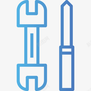工具安全52梯度图标图标