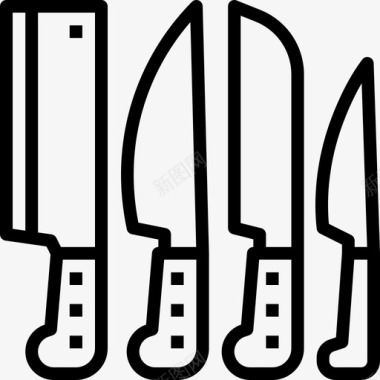 刀具厨房烹饪2直线型图标图标