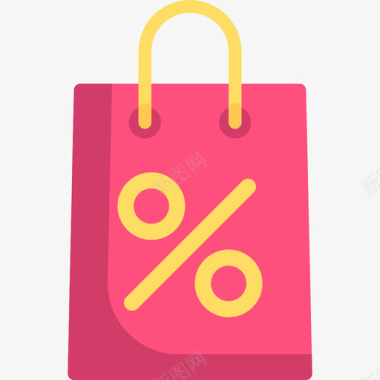 购物袋电子商务21扁平图标图标