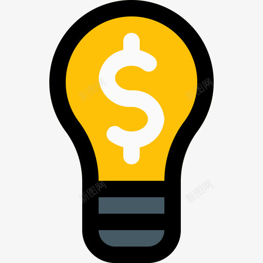 灯泡商业和金融32线颜色图标svg_新图网 https://ixintu.com 商业和金融32 灯泡 线颜色