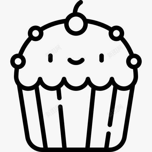 纸杯蛋糕面包店30直系图标svg_新图网 https://ixintu.com 直系 纸杯蛋糕 面包店30