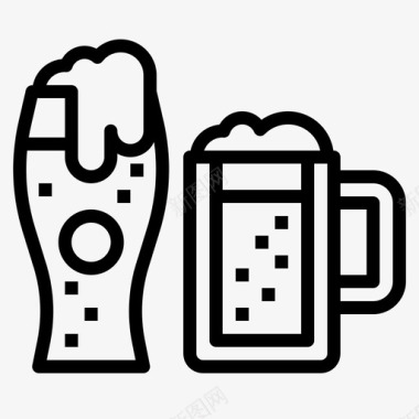 啤酒杯杯子饮料图标图标