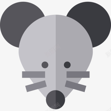 老鼠野生动物5平坦图标图标