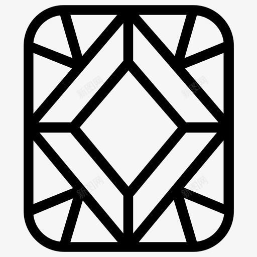 钻石水晶宝石图标svg_新图网 https://ixintu.com 宝石 水晶 石头 钻石 钻石线图标