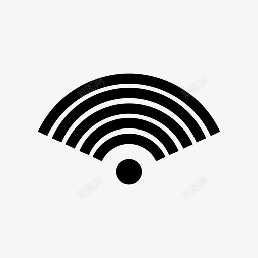 wifi连接互联网图标svg_新图网 https://ixintu.com wifi wifi信号 wifi点 互联网 电池和连接状态栏 网络 连接