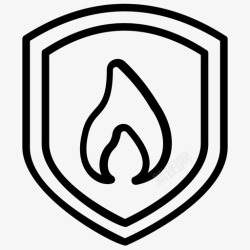 安全防护标志防火罩火灾保险防火图标高清图片