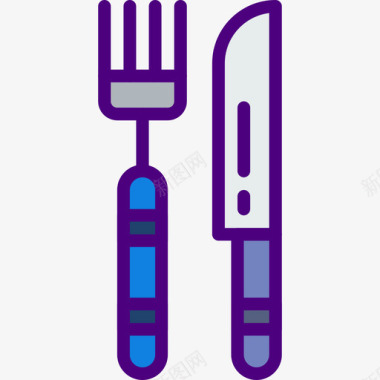 餐具食品78线性颜色图标图标