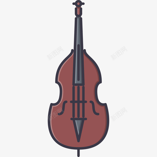 大提琴音乐32彩色图标svg_新图网 https://ixintu.com 大提琴 彩色 音乐32