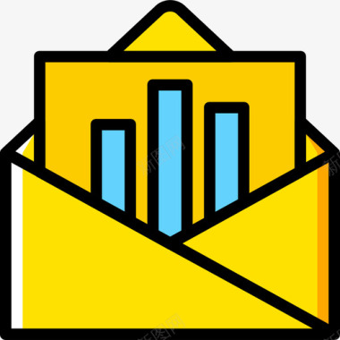 电子邮件营销11黄色图标图标