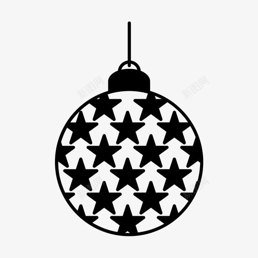 圣诞球球装饰图标svg_新图网 https://ixintu.com 圣诞球 球 装饰