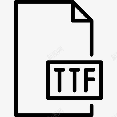 Ttf文件和文件夹2线性图标图标