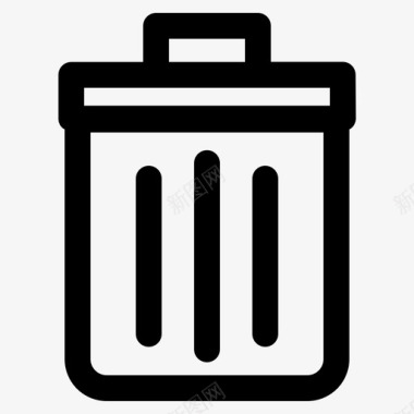 垃圾桶排放物垃圾箱图标图标
