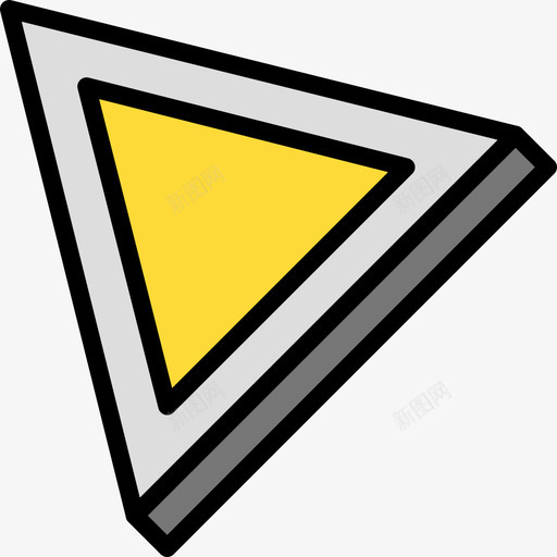 三角形箭头47线颜色图标svg_新图网 https://ixintu.com 三角形 箭头47 线颜色