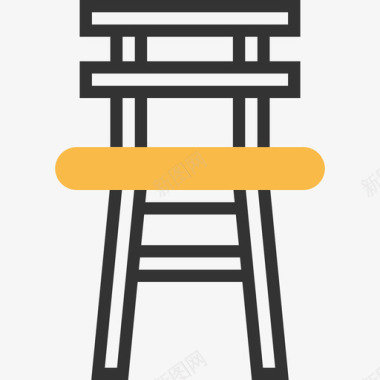高脚椅家具30黄影图标图标