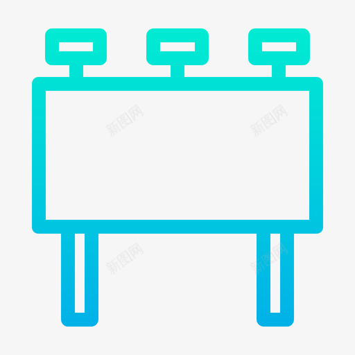 广告牌广告10渐变图标svg_新图网 https://ixintu.com 广告10 广告牌 渐变