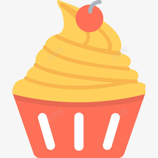 纸杯蛋糕派对和庆祝扁平图标svg_新图网 https://ixintu.com 扁平 派对和庆祝 纸杯蛋糕