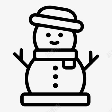 雪人装饰冰图标图标