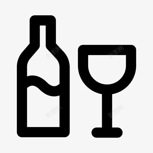 葡萄酒啤酒瓶子图标svg_新图网 https://ixintu.com 啤酒 复活节圣像 玻璃杯 瓶子 葡萄酒 饮料