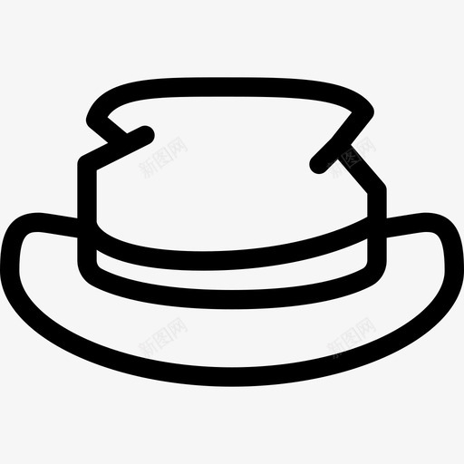 帽子破的2线状图标svg_新图网 https://ixintu.com 帽子 破的2 线状