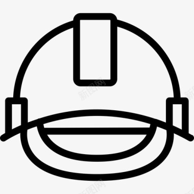 消防员头盔2直线型图标图标