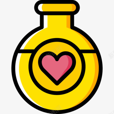 药剂浪漫生活方式10黄色图标图标