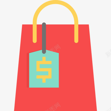 购物袋营销9扁平图标图标