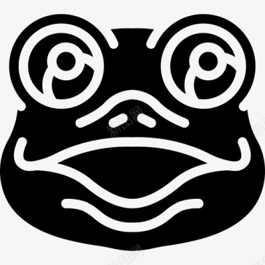 青蛙动物39填充图标图标