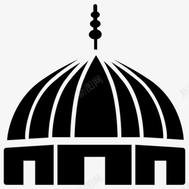 清真寺阿拉伯建筑伊斯兰建筑图标图标
