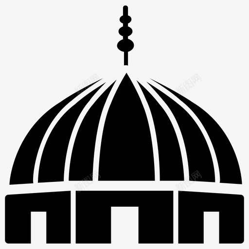 清真寺阿拉伯建筑伊斯兰建筑图标svg_新图网 https://ixintu.com 伊斯兰建筑 伊斯兰标签实心图标 清真寺 阿拉伯建筑