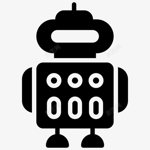 机器人人工智能仿生人图标svg_新图网 https://ixintu.com 人工智能 仿人 仿生人 机器人 机器人工程字形图标 机器人技术