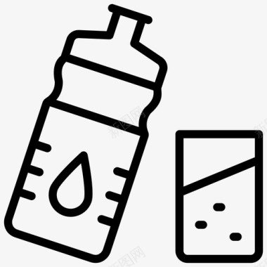 水瓶水饮用水图标图标