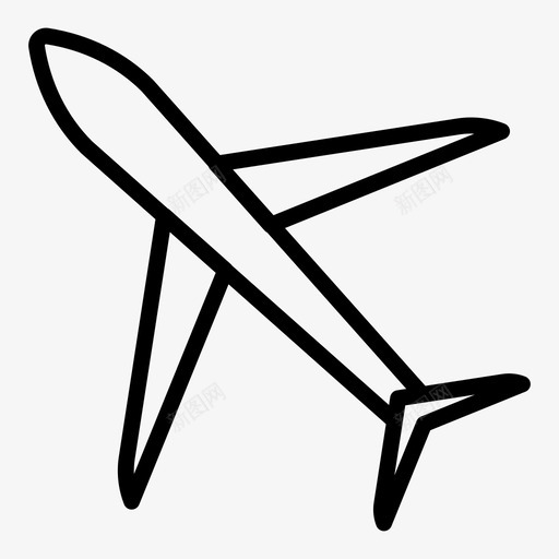 飞机航空公司波音图标svg_新图网 https://ixintu.com 旅行 波音 航空公司 运输 飞机