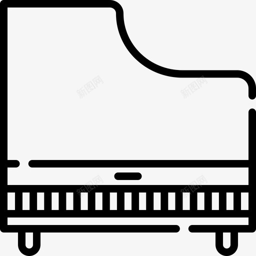 钢琴艺术5线性图标svg_新图网 https://ixintu.com 线性 艺术设计5 钢琴