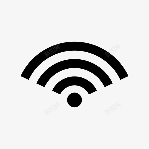 wifi连接互联网图标svg_新图网 https://ixintu.com wifi wifi信号 wifi点 互联网 电池和连接状态栏 网络 连接