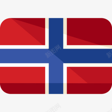 挪威国旗6平坦图标图标