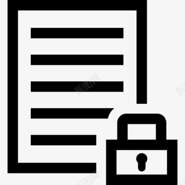 安全文档文件锁定图标图标