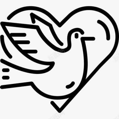 鸽子和平与人权3直系图标图标