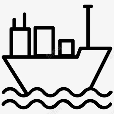 物流船货船邮轮图标图标