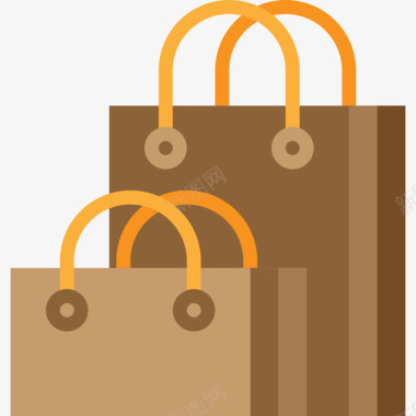购物袋电子商务52扁平图标图标