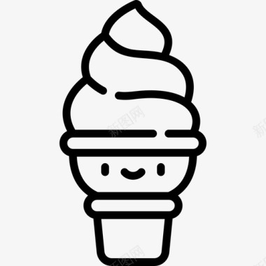冰淇淋快餐25直链图标图标