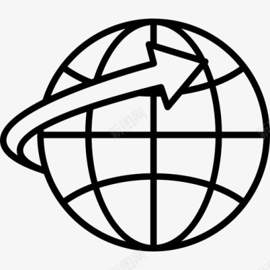 地球地球仪2直线图标图标