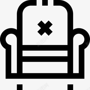 扶手椅室内和家具线性图标图标