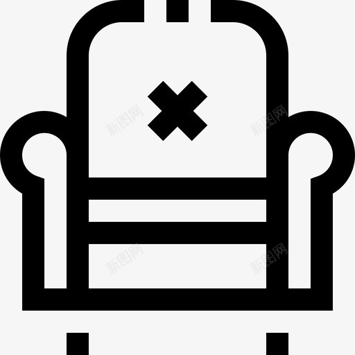 扶手椅室内和家具线性图标svg_新图网 https://ixintu.com 室内和家具 扶手椅 线性