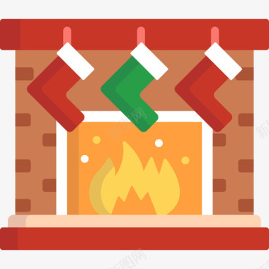 壁炉圣诞105平的图标图标