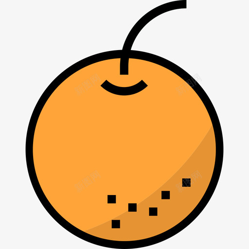 橙色水果和蔬菜9线性颜色图标svg_新图网 https://ixintu.com 橙色 水果和蔬菜9 线性颜色