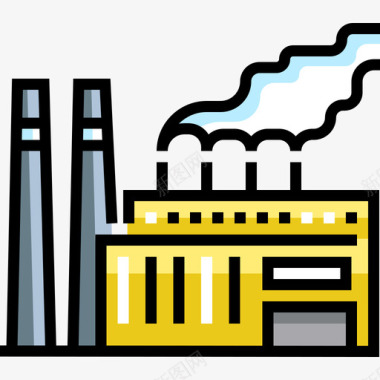 工厂工业32线颜色图标图标