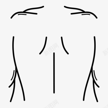 背部身体部位男性身体图标图标