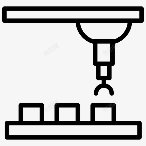 生产机器人工业机器人机器人技术图标svg_新图网 https://ixintu.com 工业机器人 机器人工程线图标 机器人手臂 机器人技术 生产机器人